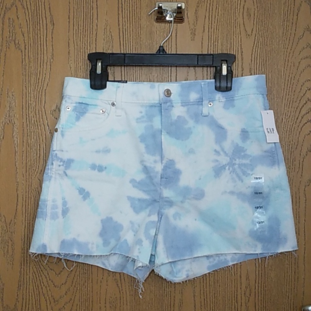 GAP Denim 3 1/2" High Rise Tie-Dye Short